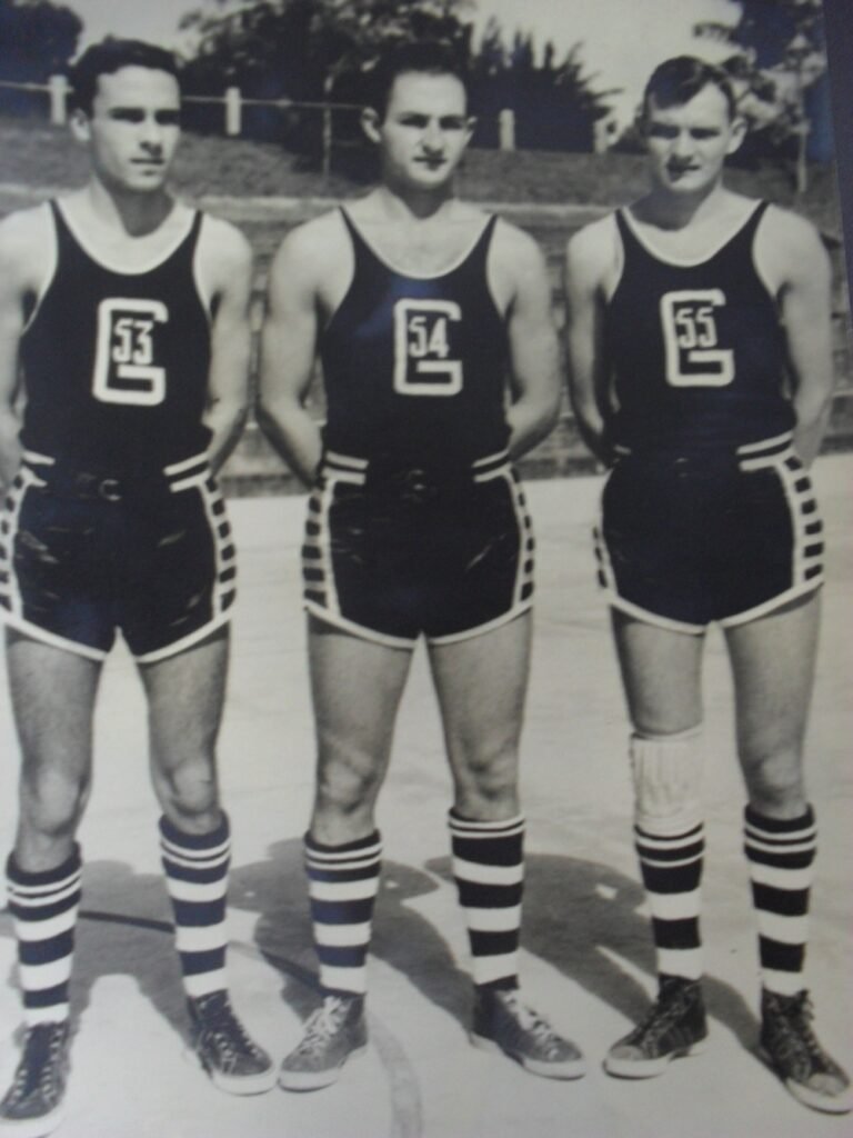 Foto antiga do time de basquete