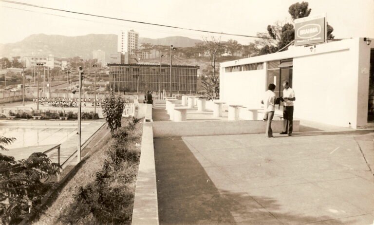 Foto antiga do espaço do Esporte Clube Ginástico